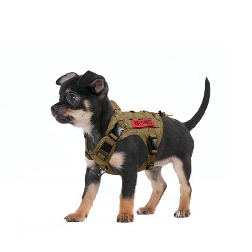 Tactical Dog Harness with Handle No (X-Small / Brown)