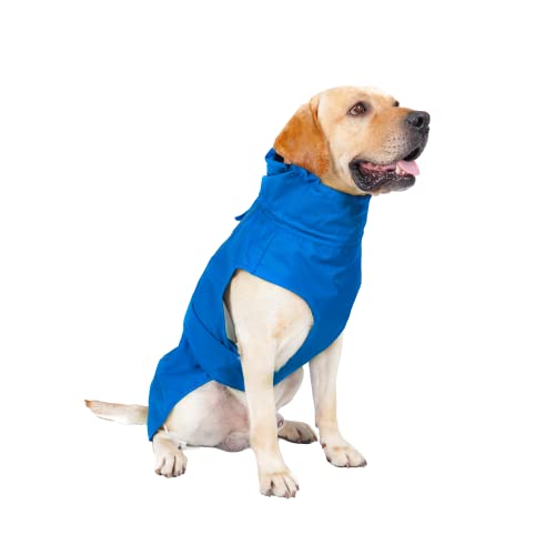 Adjustable Waterproof Dog Raincoat for Dogs (Blue / XX-Large(55-77lb))