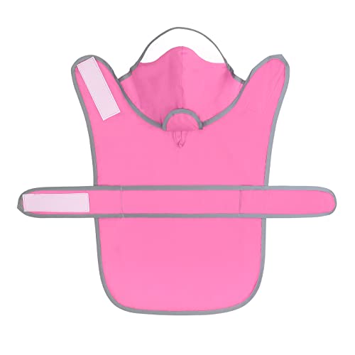 Clear Hooded Dog Raincoat Jacket Poncho with Dog Leash Hole Pink XL (X-Large / Pink)