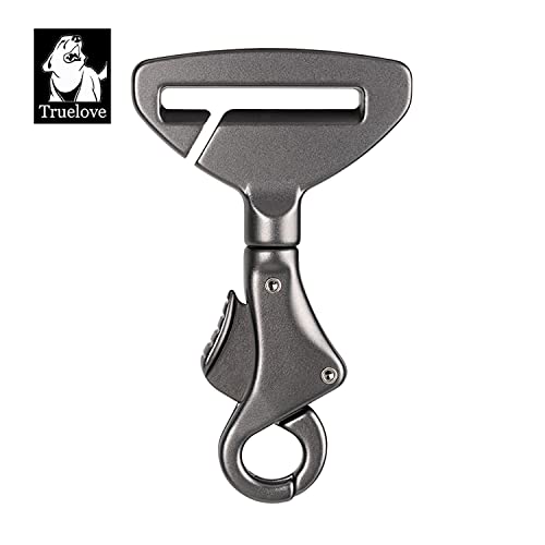 Truelove Lightweight Dog Car Seatbelt Safety Buckle Lock (Unisize / Steel Gray)