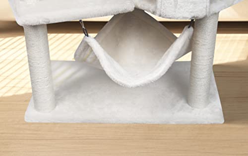 39.4'' Cat Tree with Cat Condo and Big Hammock (39.4'' Beige)