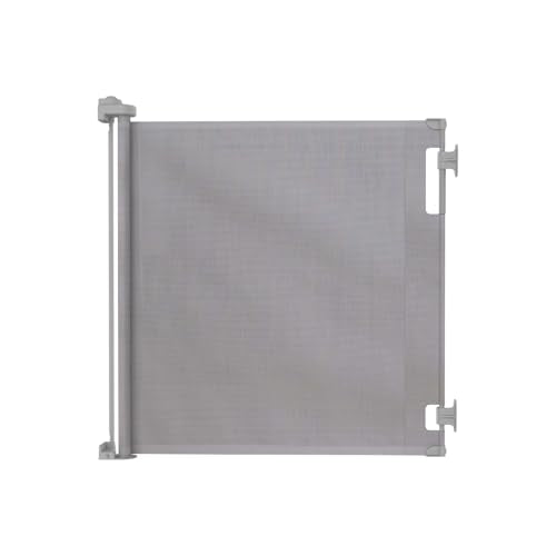 Retractable Baby Gate (Gray / 33" Tall x 55" Wide)
