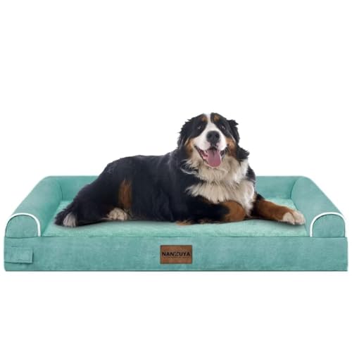 Orthopedic Dog Bed for Jumbo Dogs (Aqua Blue / 53.0"L x 42.0"W x 6.5"Th)