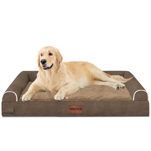 Orthopedic Dog Bed for Large Dogs (Brown / 36.0"L x 27.0"W x 6.5"Th)
