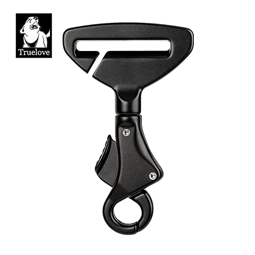 Truelove Lightweight Dog Car Seatbelt Safety Buckle Lock (Unisize / Black)
