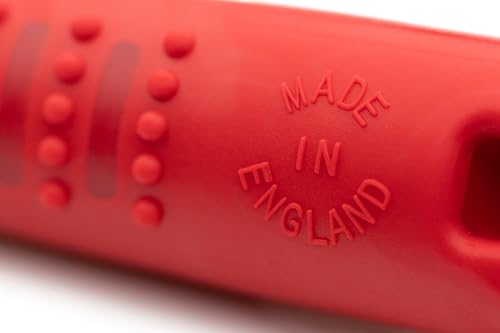 Alpha 210.5 Professional Dog Training Whistle with Lanyard. Enhanced Ergonomic Grip. BPA (Carmine Red/Black)