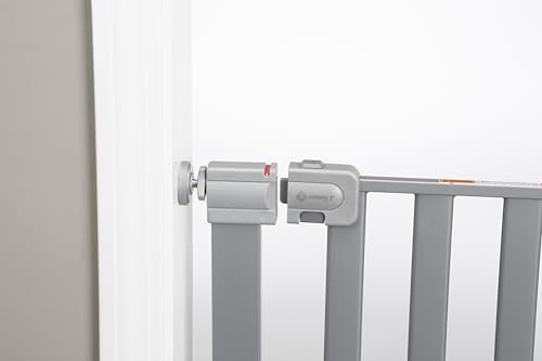Walk Through Baby Gate with Door (1-Pack / 29" to 38" Wide x 28" Tall / Silver)