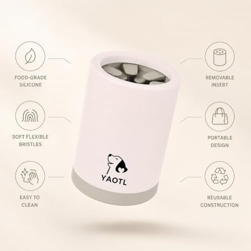 YAOTL Dog Paw Cleaner Cup (White / Gray)