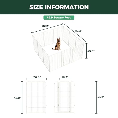 Homeplus Indoor Dog Playpen (White / 45"H)