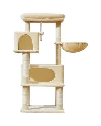 Cat Tree 49In Cat Tower for Indoor Cats Large Adult (Beige / 49.2 Inches)