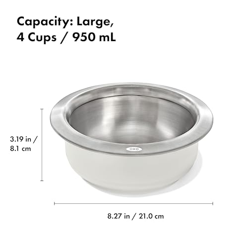 Pet Nonslip Stainless Steel Dog Bowl (Bowl - Large)