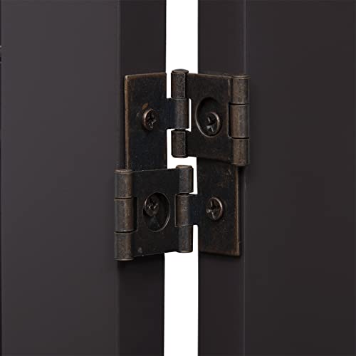 Free Standing Dog Gates for Doorway (Espresso / 【3 Panels】60"W x 24"H)