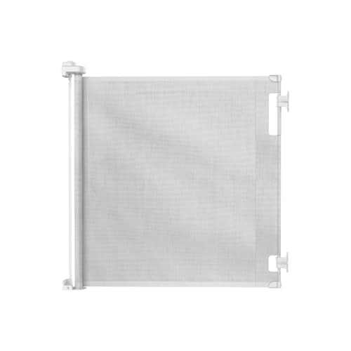 Retractable Baby Gate (White / 33" Tall x 55" Wide)