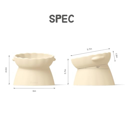 Elevated Dog Bowls (Ivory)