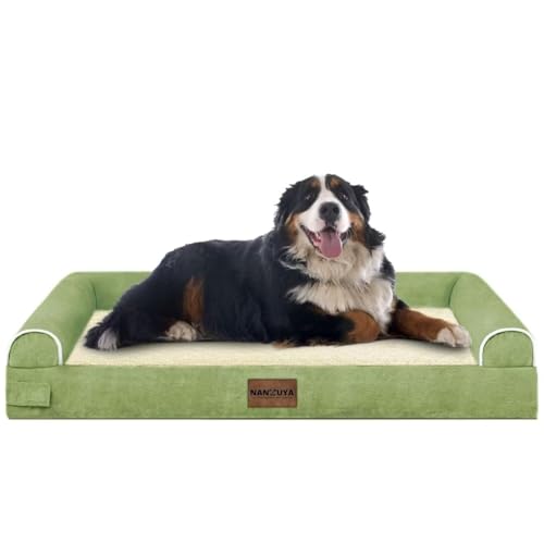 Orthopedic Dog Bed for Jumbo Dogs (Grass Green / 53.0"L x 42.0"W x 6.5"Th)