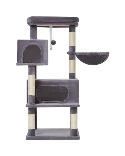 Cat Tree 49In Cat Tower for Indoor Cats Large Adult (Smoky Gray / 49.2 Inches)