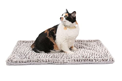 Self Warming Cat Bed Self Heating Cat Pad Pet Mat Indoor Outdoor (A: Light Grey / Medium)