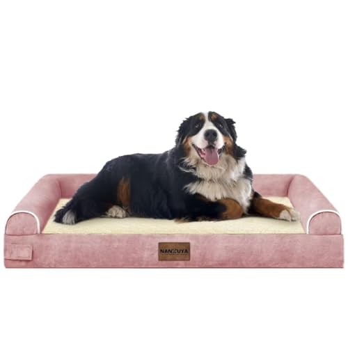 Orthopedic Dog Bed for Jumbo Dogs (Pink / 53.0"L x 42.0"W x 6.5"Th)