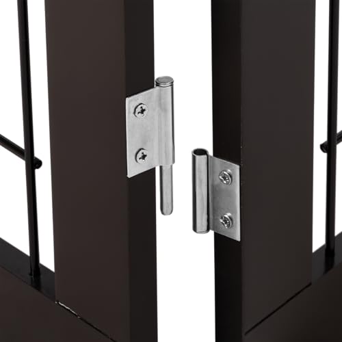 Dog Gate Indoor with Walk Through Door (Espresso / 【6 Panels with door】120"W x 24"H)