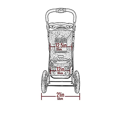 No Zip Jogger Pet Stroller for Cats (Green Clover)