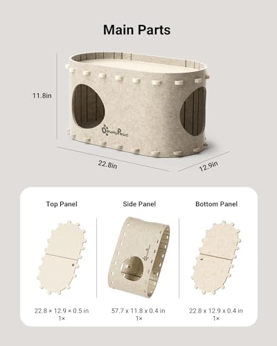 Cat House for Indoor Cats (Cream / Single)
