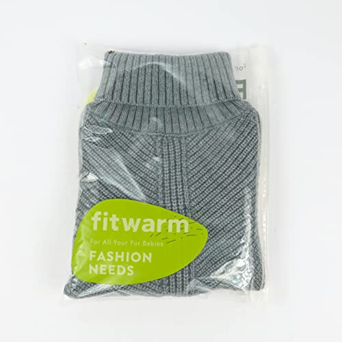 Dog Turtleneck Sweater (Large / Heather Grey)