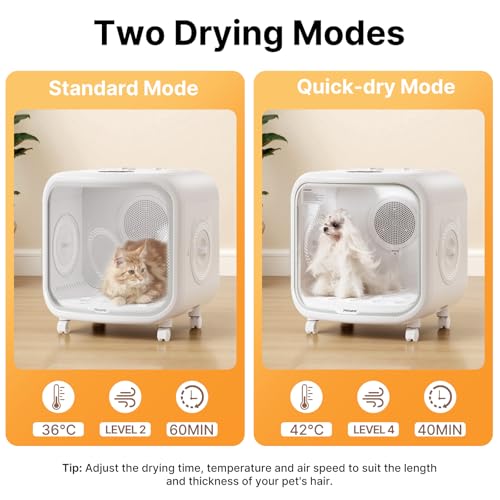 75L Large Automatic Pet Dryer Box for Cats & Small Dogs