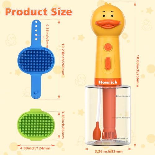 500ml Dog Shampoo Dispenser with Brush (500ml Duck)