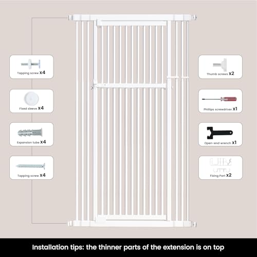 Extra Tall Cat Gate 51" (Black / 51-87"/130-220cm)