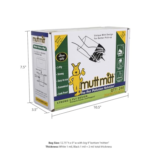 Dispense-A-Mitt™ 2-Ply Dog Waste Pickup Mitts, 200 Count (1 Count (Pack of 200))