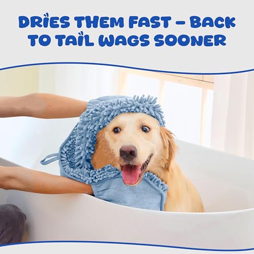 Dog Towel for Drying Dogs (BLUE)