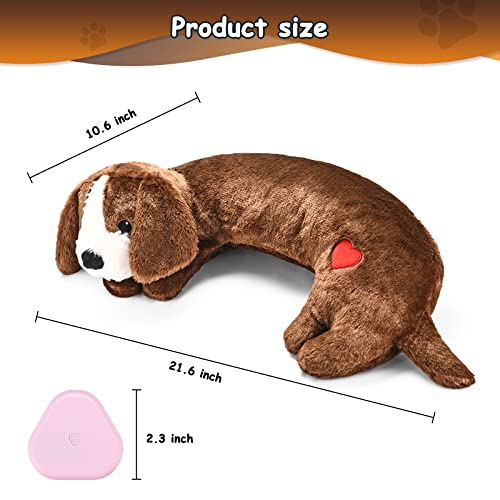 Heartbeat Toy Puppy Heartbeat Stuffed Animal Heartbeat Plush Toy for Puppy (Dark Brown)