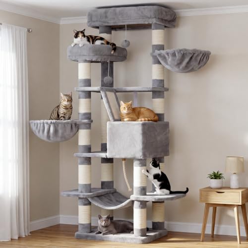 Cat Tree 68 inch Multi (Light Gray / 68 inch)