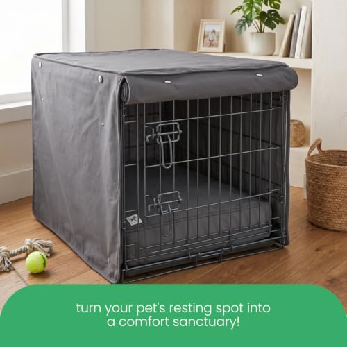 Dark Gray Dog Crate Cover (I'm a Realist / 36.0"L x 23.0"W x 25.0"H)