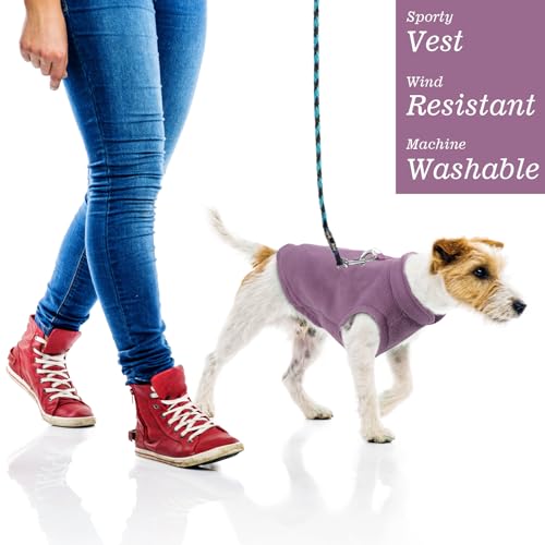 4 Pcs Fleece Dog Sweater Vest (Gray, Green, Purple, Blue / S)
