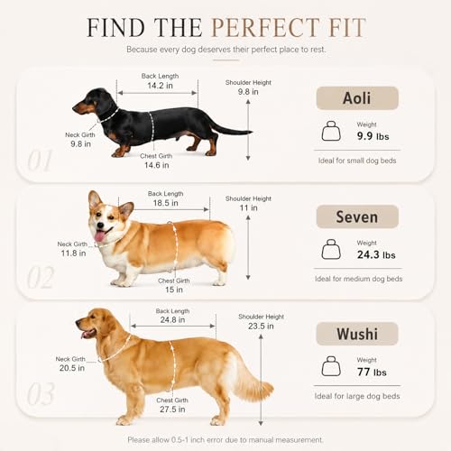 Round XXL Dog Bed for Large Sized Dog (Large (51 x 34 x 8 Inch))