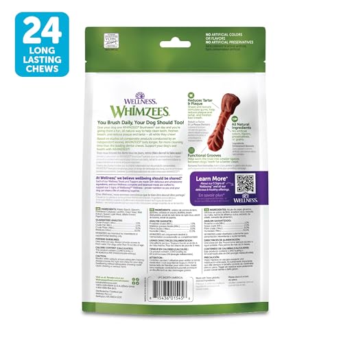 Wellness Brushzees Natural Dog Dental Treat (24 Count (Pack of 1))