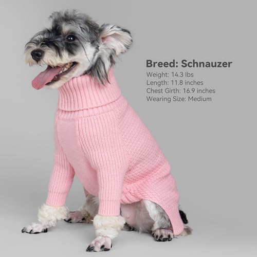 Dog Sweater Long Sleeve Warm Sweaters for Giant Breed Dogs Boy Girl (Pink / XXXX-Large)