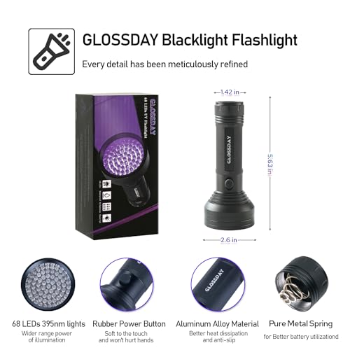 Blacklight Flashlight 68 LED UV Flash Light (68LED)