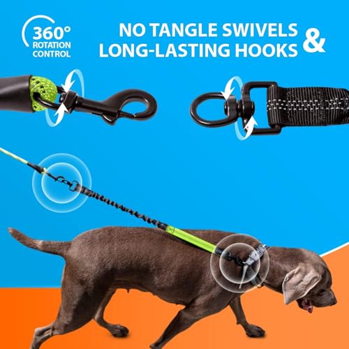 Heavy Duty Bungee Rope Leash (Green)