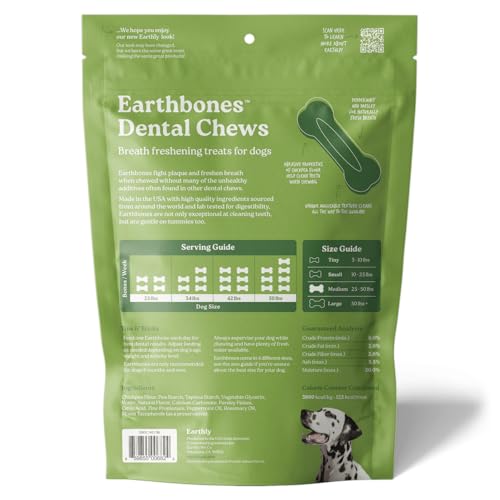 Earthbones Dental Chews for Dogs 20 (Medium Dogs / 30 Count (Pack of 1))