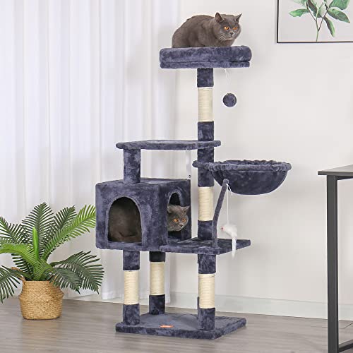 Cat Tree with Toy (50.4 inch / Smoky Gray)