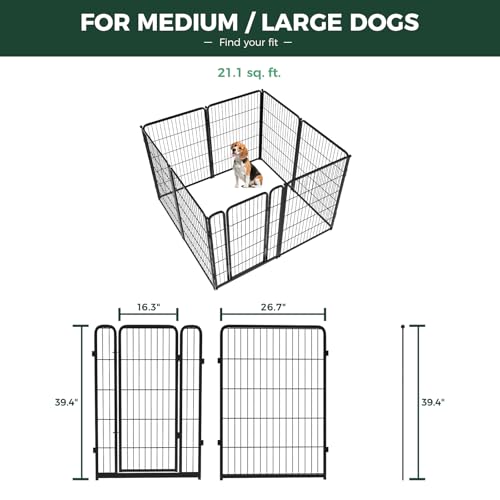 Homeplus Indoor Dog Playpen with Camera Mount (Black / 40"H)