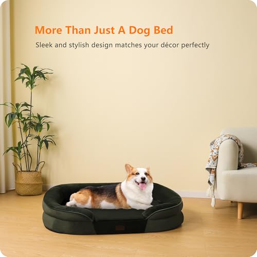 Orthopedic Waterproof Medium Dog Bed Sofa (Medium(36 x 25.5 x 6 inch) / Green)