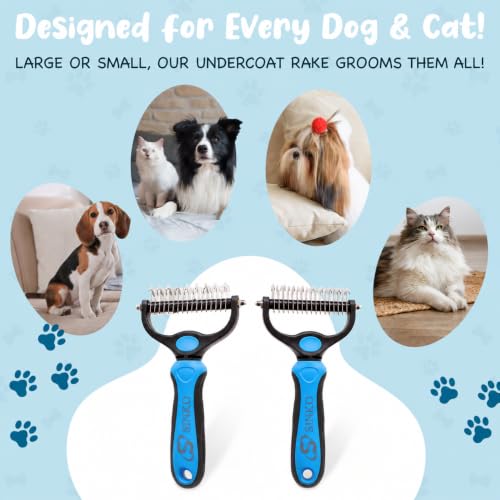 Shedding Brush For Dog and Cat (Blue)