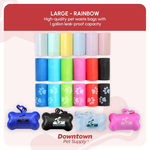 Unscented Poop Bags for Dogs with Dispenser (180 Count (Pack of 1) / No Scent)