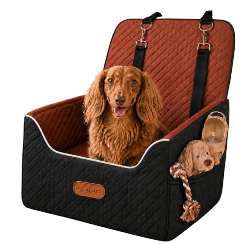 Dog Car Seat for Small (Black/Brown)