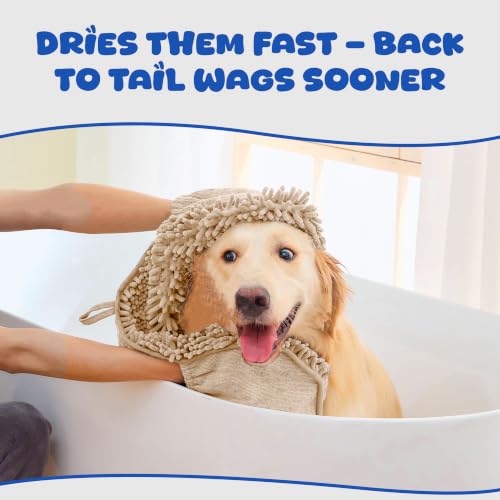 Dog Towel for Drying Dogs (Beige)