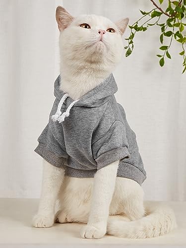 Basic Dog Hoodie Sweatshirt Puppy Sweater Warm Cat Costumes Pet Clothes for Chihuahua Puppy Kitten Small Medium Dogs Black Green and Grey X (X-Small / Black Green and Grey)