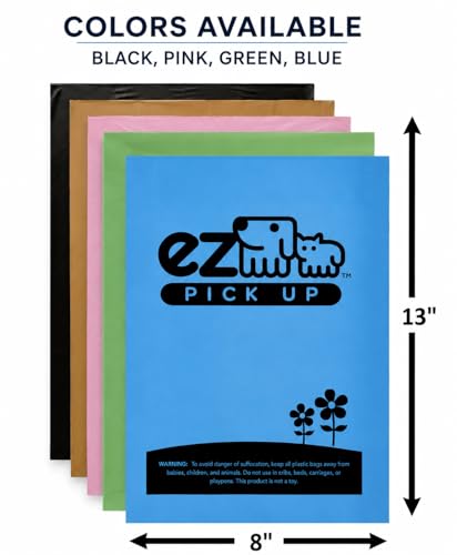 1000 Pet Waste Disposal Dog Poop Bags EZ Pick Up Bag (1 Count (Pack of 1000))